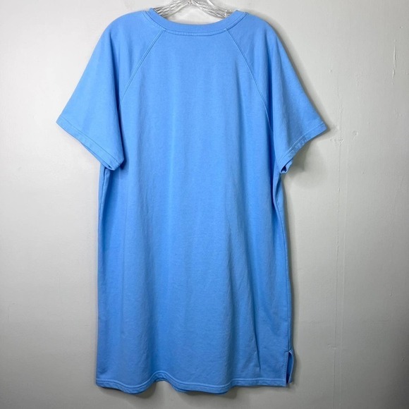 FABLETICS Terry Short Sleeve Mini Dress in Island Escape Blue Women's Size XXL - Picture 14 of 15